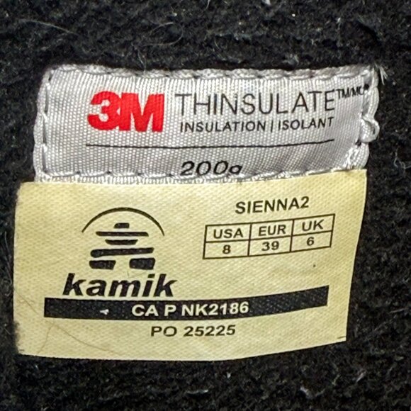 Kamik Sienna 2 Black Winter Boots Women’s Size 8 Waterproof Snow Rated -4°F - Picture 11 of 11